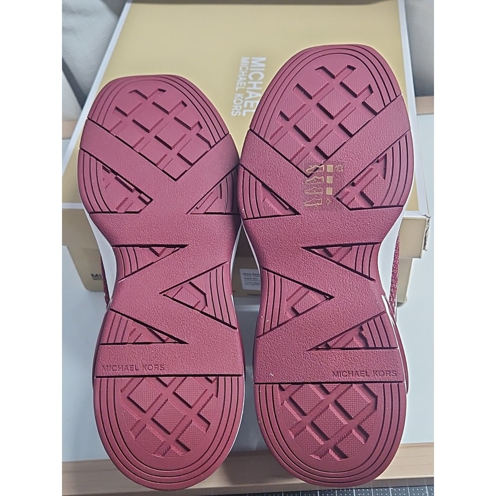 Michael Kors Women's Toni Trainer Textile /leather upper‎ Mulberry US 7 sneakers - Picture 9 of 11